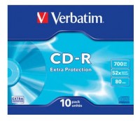 Диск CD-R Verbatim 700Mb 52x Slim case 10шт (43415)