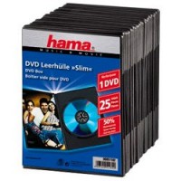 Коробка Hama H-51182 на 1CD/DVD Jewel Case черный (25 шт)