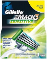 Сменная кассета Gillette Mach 3 Sensitive (4шт)