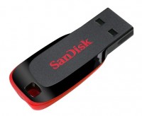 Флеш Диск Sandisk Cruzer Blade SDCZ50-064G-B35 USB2.0 черный/красный