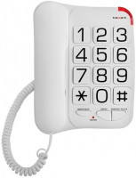 Телефон проводной teXet TX-201 белый