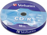 Диск CD-R Verbatim 700Mb 52x Cake Box 10шт (43725)