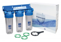 Корпус магистрального фильтра Aquafilter FHPRCL12-B-TRIPLE трехступенчатый 10SL 1/2" (466)