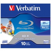 Диск BD-R Verbatim 25Gb 6x Jewel case Printable 1шт (43713)