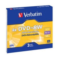 Диск DVD+RW Verbatim 4.7Gb 4x Slim case (43636)
