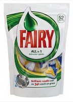 Средство для мытья посуды Fairy All in 1 для посудомоечных машин (52 шт.)