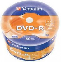 Диск DVD-R Verbatim 4.7Gb 16x Cake Box 50шт (43788)