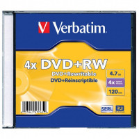 Диск DVD+RW Verbatim 4.7Gb 4x Jewel case 1шт (43228/43229/43246)