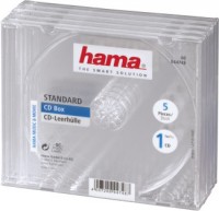 Коробка Hama H-44748 на 1CD/DVD Jewel Case прозрачный (5 шт)