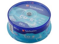 Диск CD-R Verbatim 700Mb 52x Cake Box 25шт (43432)