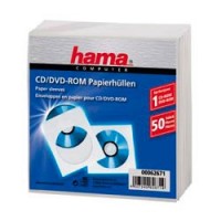 Конверт Hama H-62671 на 1CD/DVD белый (50 шт)