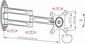 Кронштейн Kromax TECHNO-11 для телевизора белый