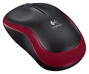 Мышь Logitech Wireless Mouse M185 Black-Red USB