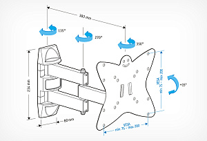 Кронштейн Holder LCDS-5038 металлик