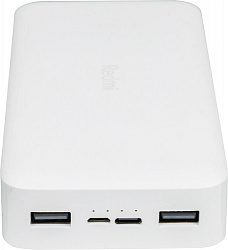 Мобильный аккумулятор Xiaomi Redmi Power Bank Fast Charge 20000mAh белый