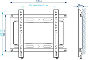 Кронштейн Kromax IDEAL-5 для телевизора белый