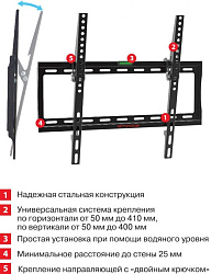 Кронштейн Arm Media STEEL-4 для телевизора черный