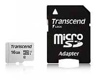 Флеш карта Transcend TS16GUSD300S-A microSDHC 16Gb Class10 + adapter