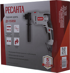 Дрель ударная Ресанта ДУ-15/850