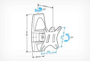 Кронштейн Holder LCDS-5003 металлик