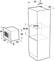 Микроволновая печь встраиваемая Gorenje BM235CLB